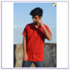 Bright Red Cotton Shirt - Image 2