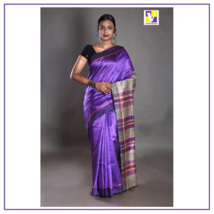 Purple Dupian Silk Saree