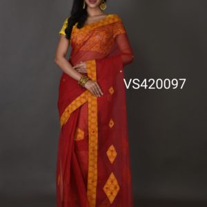 Resham Kota Applique Work Saree