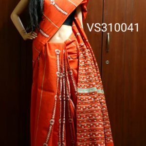 Orange Khesh Kantha Saree with BP