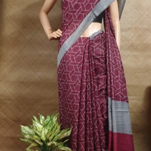 Semi Ghicha Jute Silk Digital Printed Saree