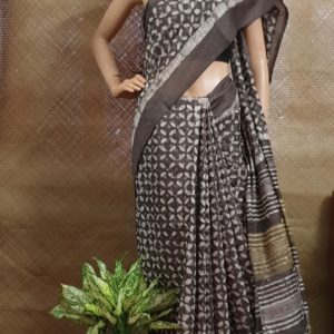 Semi Ghicha Jute Silk Digital Print Saree