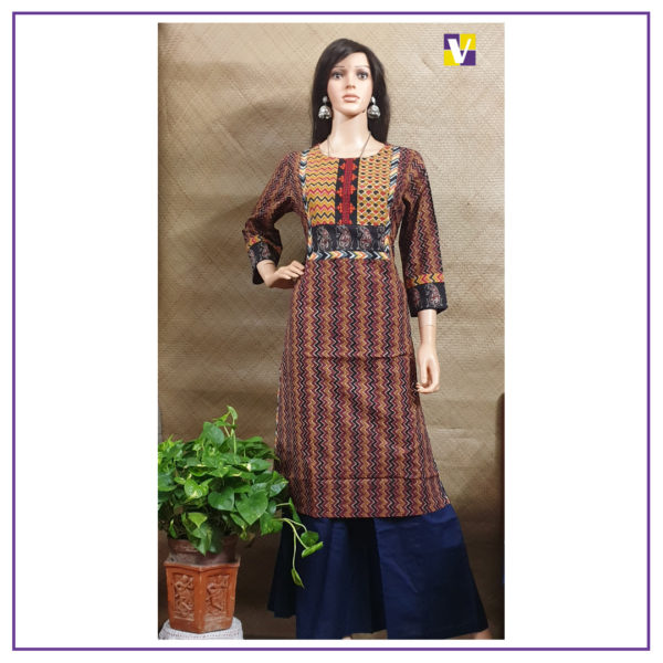 Brown Cotton Kurti