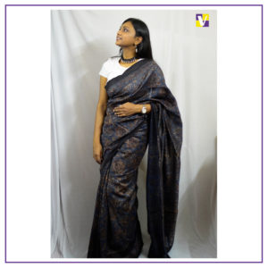 Chanderi Silk with Ajrakh Print Saree