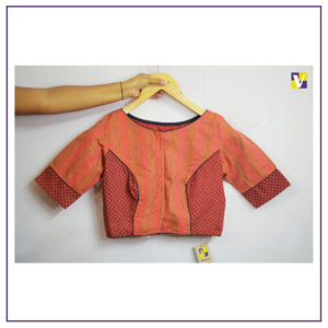 Rust Boat Neck Blouse