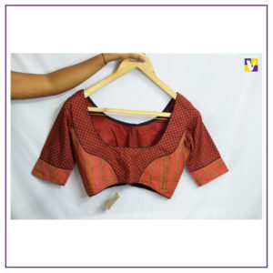 Rust coloured Glass Sleeves blouse