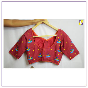 Red Hand Embroidered Blouse