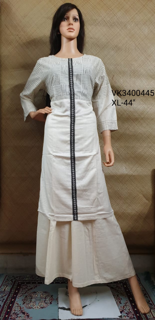 Buy Black White Floral Women Straight Kurta Cotton for Best Price, Reviews,  Free Shipping